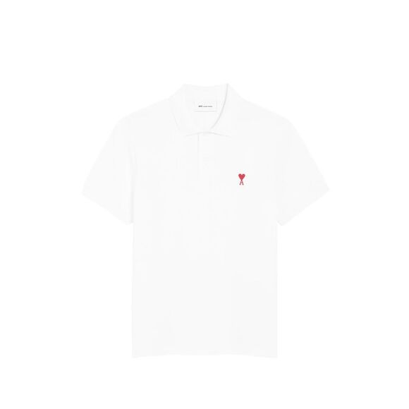 Ami Paris White Polo Shirts Men
